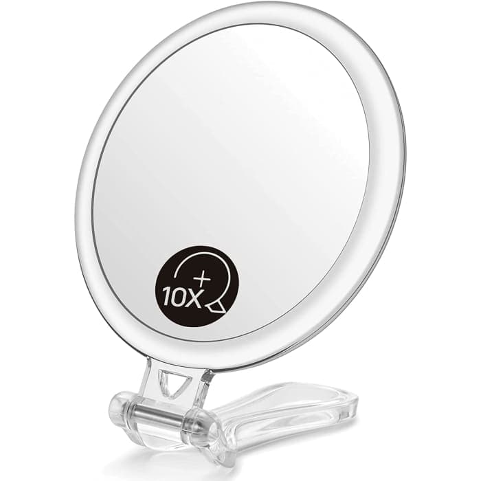 Makeup Mirror - Double-sided 1x/10x Magnifying Foldable Makeup Mirror ...