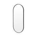 La Bella Black Wall Mirror Oval Aluminum Frame Makeup Decor