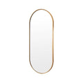 La Bella Gold Wall Mirror Oval Aluminum Frame Makeup Decor